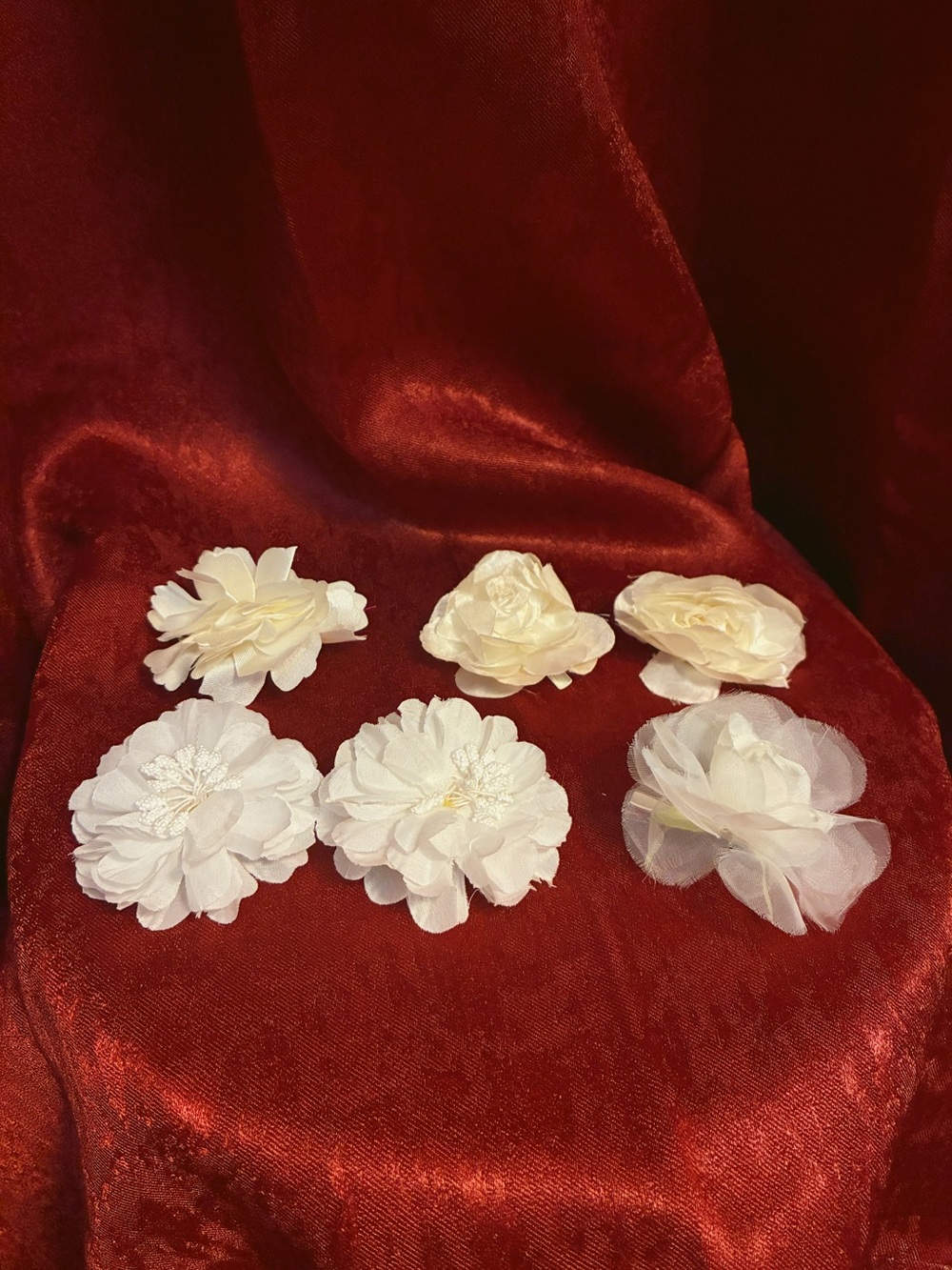 White Hair Clip Lot